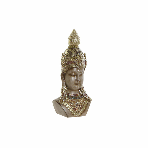 Decorative Figure DKD Home Decor Brown Golden Buddha Oriental 15 x 9 x