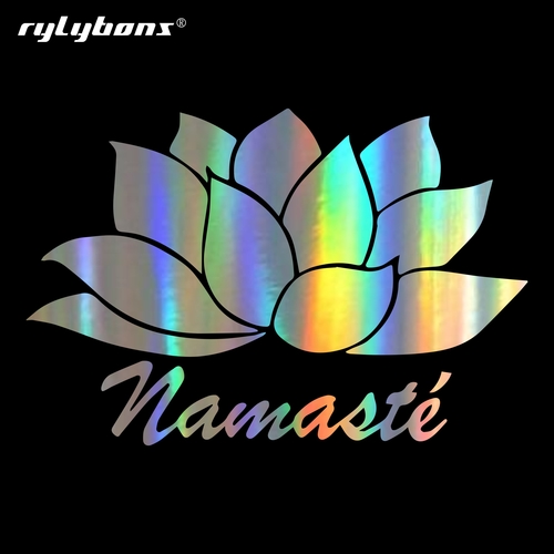 Rylybons 14CM*9.3CM Namaste Lotus Flower Car