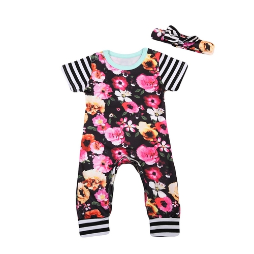 Newborn Infant Baby Girls Clothes Romper Jumpsuit