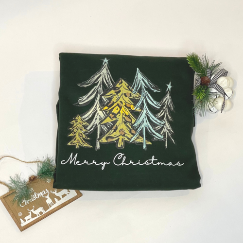 Merry Christmas Trees Sweatshirt
