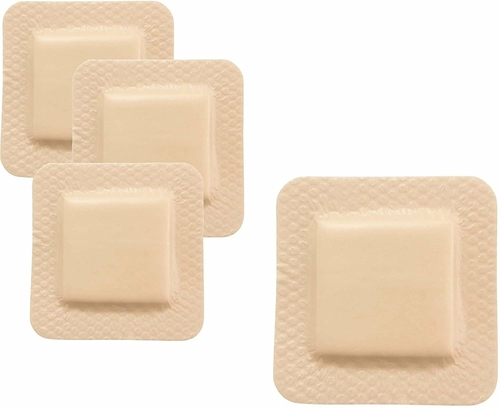 McKesson Thin Silicone Foam Dressing with Border 3 x 3. Pack of 200