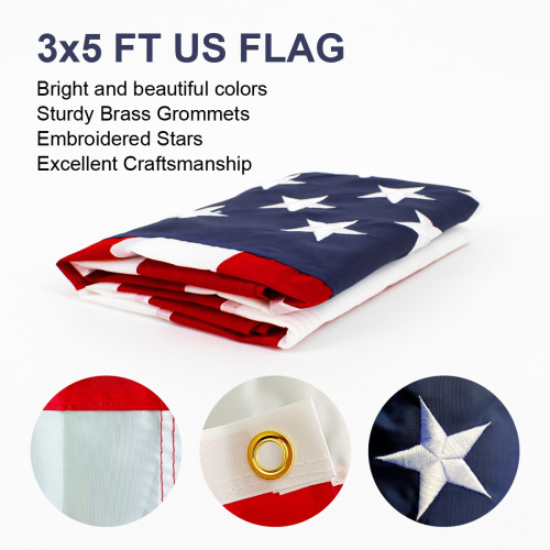 3x5 FT 210D Polyester American Flag US Flag Outdoor USA Flags