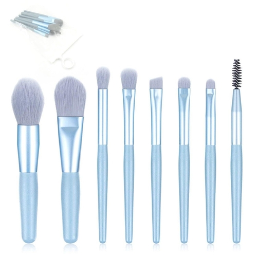 MINI MAKEUP BRUSH SET WITH CASE, PORTABLE FOUNDATION BRUSH KIT TRAVEL