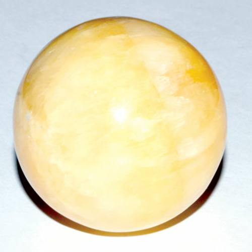 40mm Calcite, yellow sphere