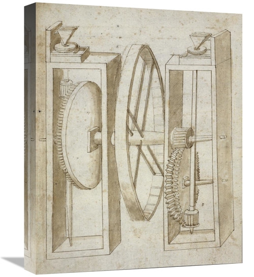 Global Gallery GCS-455007-1620-142 16 x 20 in. Two Mills with Wheel Be