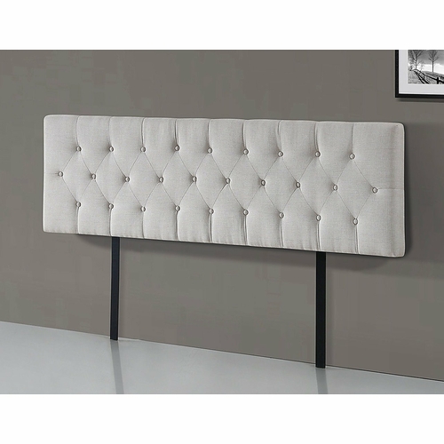 King Linen Fabric Deluxe Headboard Bedhead in Beige