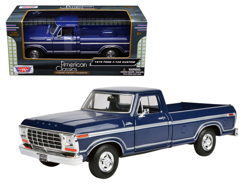 1979 Ford F-150 Pickup Truck Dark Blue 1/24 Diecast Model Car by