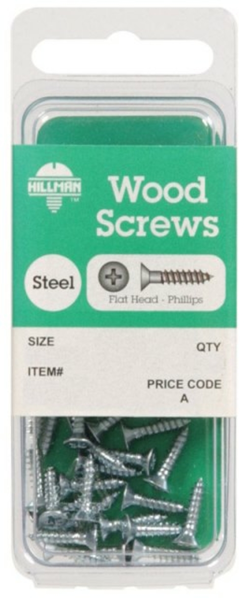 Hillman 5779 Zinc Plated Steel Wood Screws  6 x 2 in. - pack of 10