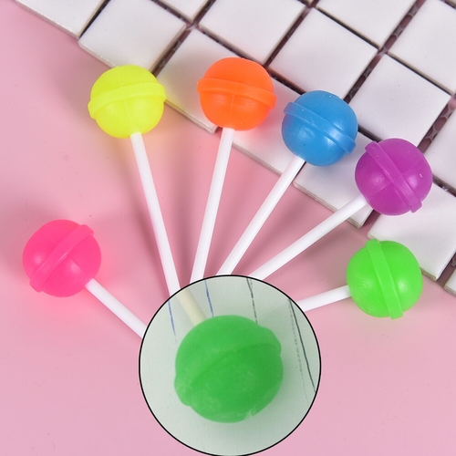 6 Pcs Creative Sweet Candy Lolipop Eraser Cleaner