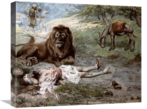 Global Gallery GCS-280473-22-142 22 in. Prophet Slain by the Lion Art 