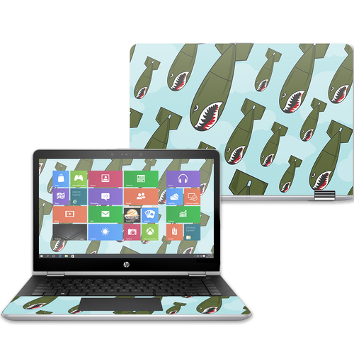 MightySkins HPPX360143-Bombs Away 14 in. Skin Decal Wrap for HP Pavili