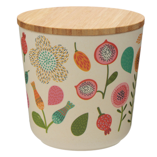 Small Bamboo Composite Storage Jar Autumn Falls
