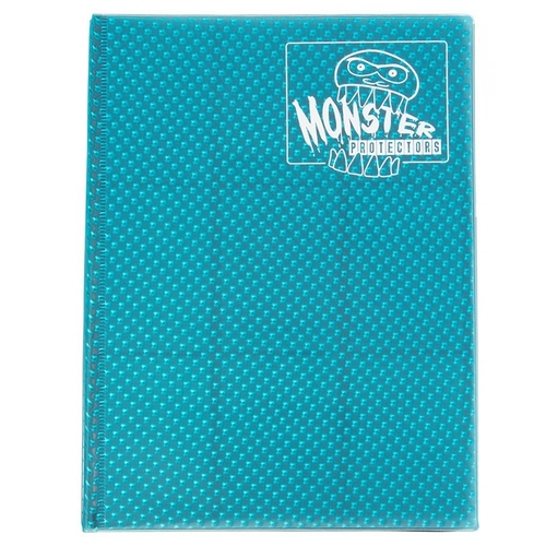 Monster Protectors MON4ABH699 Binder - 4 Pocket Holofoil Aqua, Blu