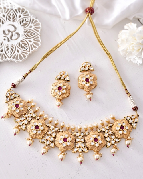 Brass Gold Plated and American Diamond Dangle & Drop Earrings for