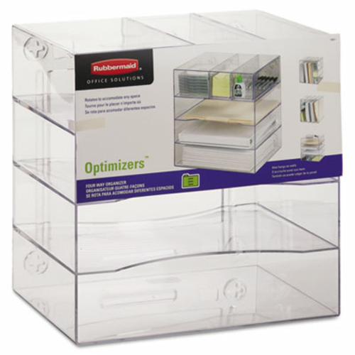Rubbermaid 94600ROS Optimizers Four-Way Organizer with Drawers  Plasti