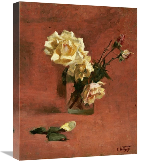 Global Gallery GCS-268393-22-142 22 in. Still Life with Roses in a Gla