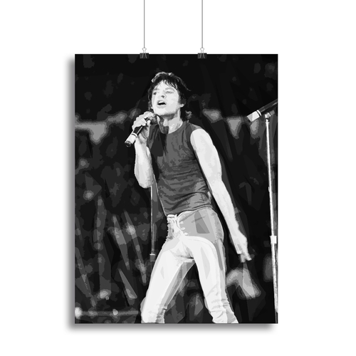 Mick Jagger at Wembley Stadium Canvas Print or Poster