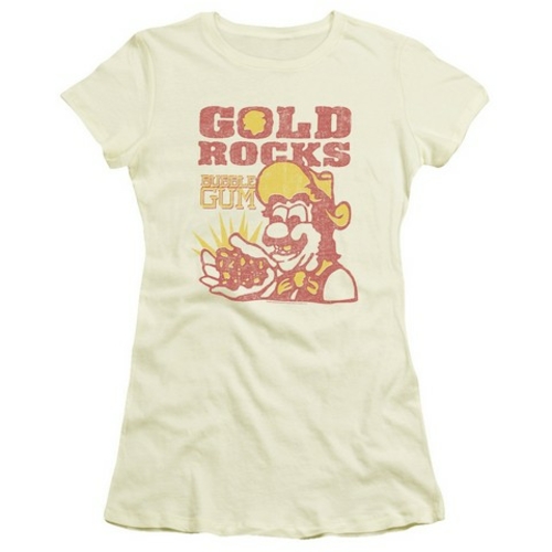 Trevco Dubble Bubble-Gold Rocks - Short Sleeve Junior Sheer Tee - Crea