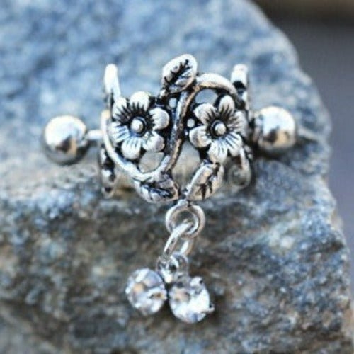 Antique Floral Cartilage Cuff Earring