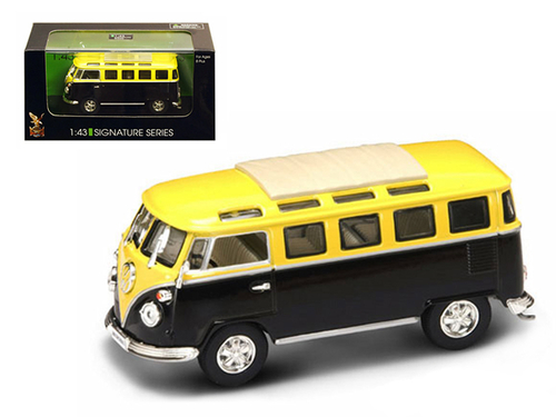 1962 Volkswagen Microbus Van Bus Yellow/Black 1/43 Diecast Car by Road