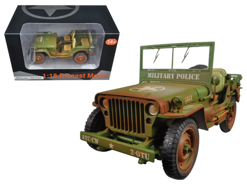 US Army Vehicle WWII \Military Police\" Green Weathered Version 1/18