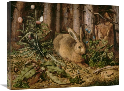 Global Gallery GCS-459883-2228-142 22 x 28 in. A Hare in the Forest Ar