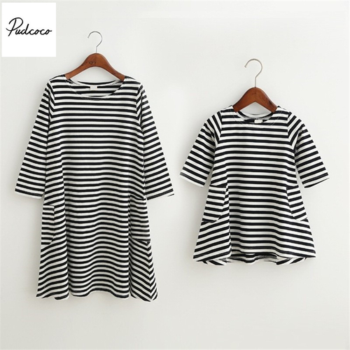 1pcs Family Dress Mother Daughter 2017 Autumn