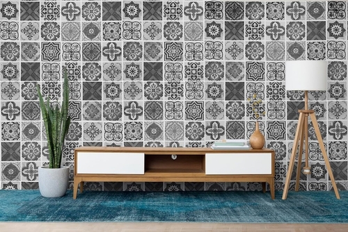 Abstract Red, White Wallpaper  (127 cm x 40 cm)