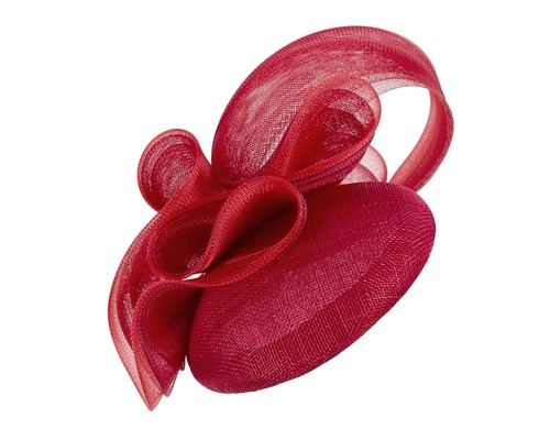 Designers red pillbox fascinator