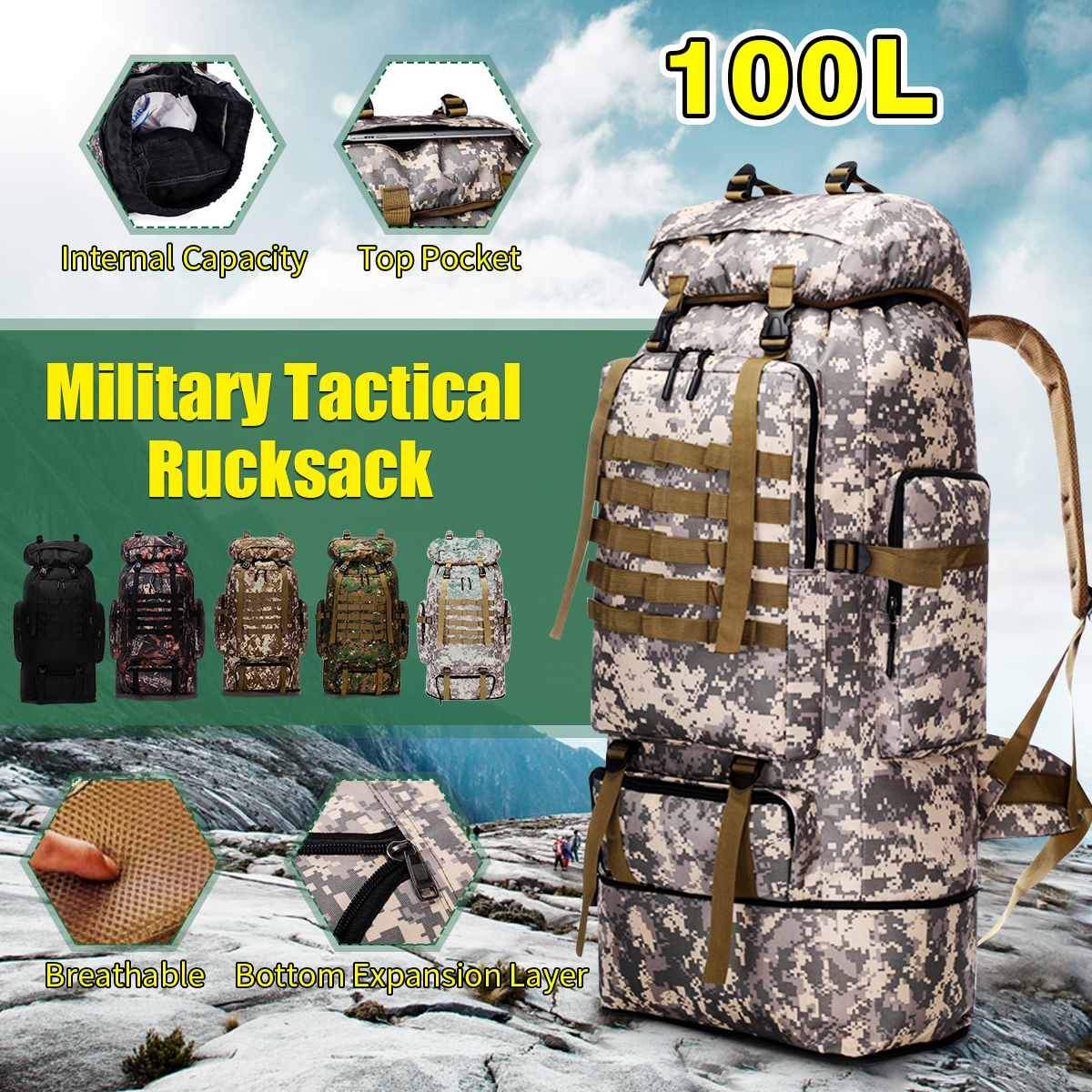 Waterproof Outdoor Camping Hiking 100L Large Capacity Backpack - Picture 11 of 13
