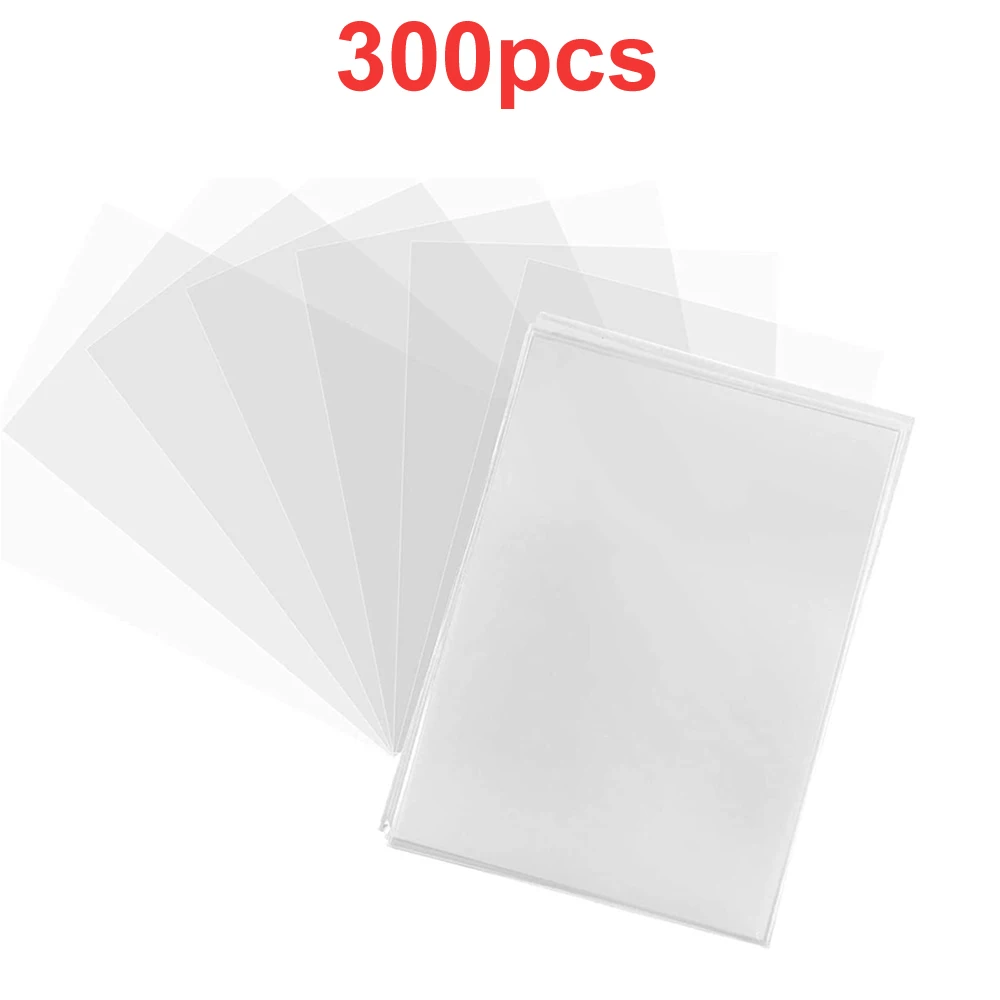 100 Pcs Transparent Playing Card Cover Clear Protector Sleeve Holder