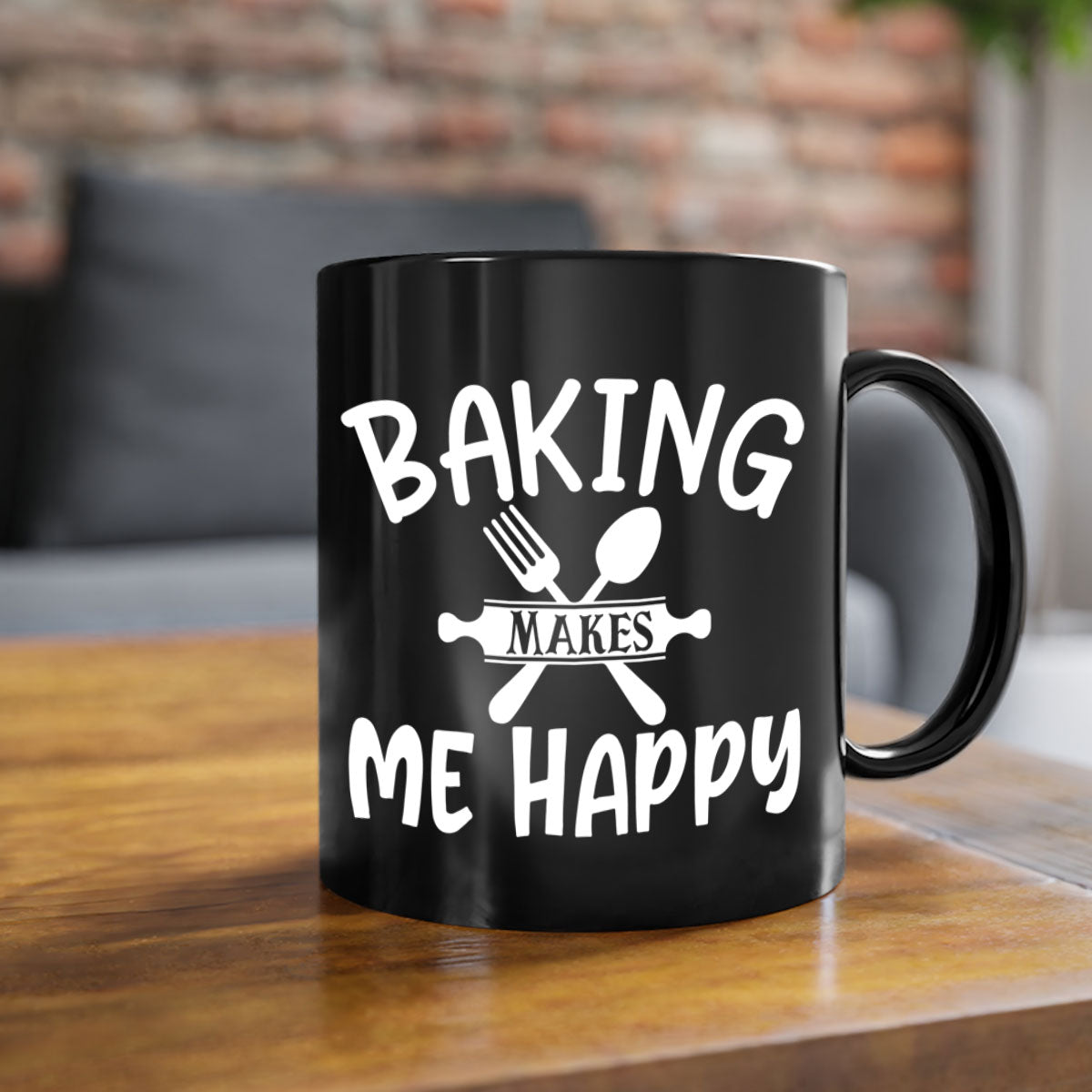 Baking Makes Me Happy Coffee Cup