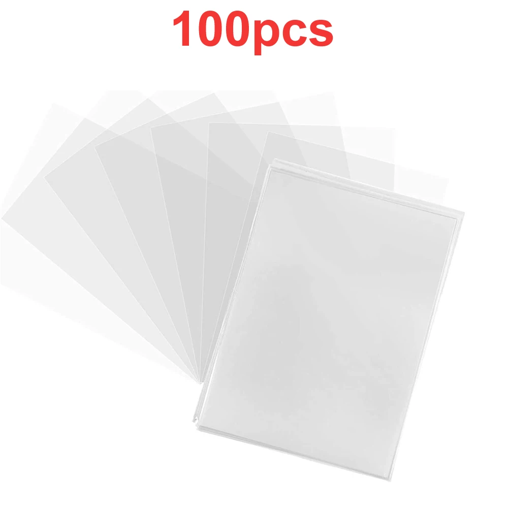 100 Pcs Transparent Playing Card Cover Clear Protector Sleeve Holder