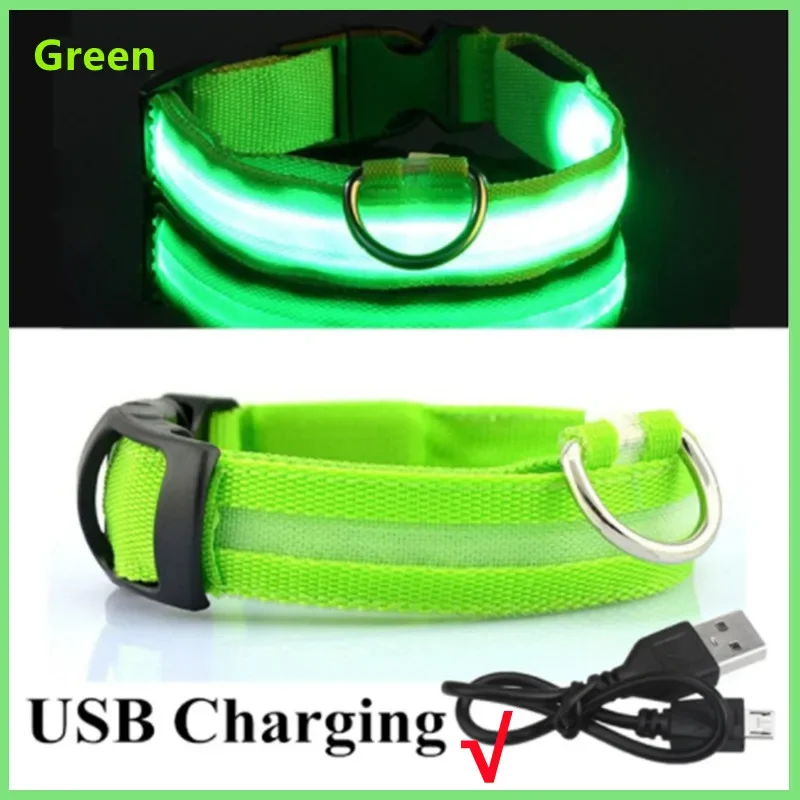 Collar de Carga Luminoso 3 Modos Perro Led Usb Gato Perros Collares Desmontables - Imagen 20 de 26