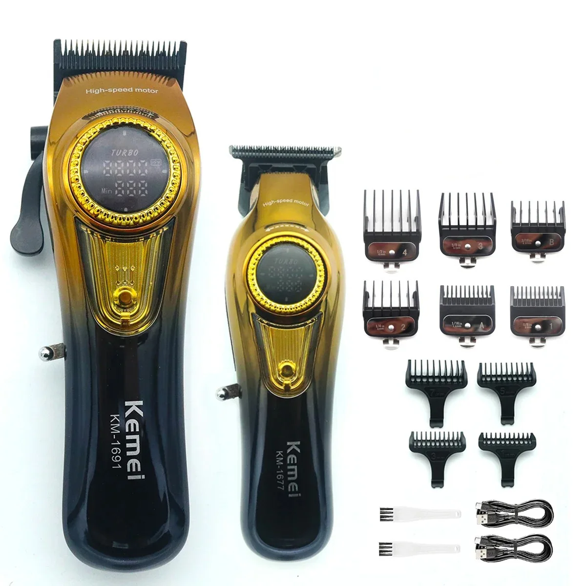 Kemei 1691 1677 T228 Professional Barber Cutting Machines Kit Rotation - Picture 7 of 15