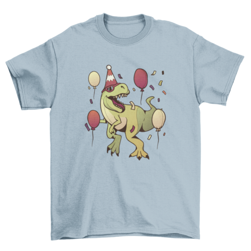 T-rex birthday party t-shirt design