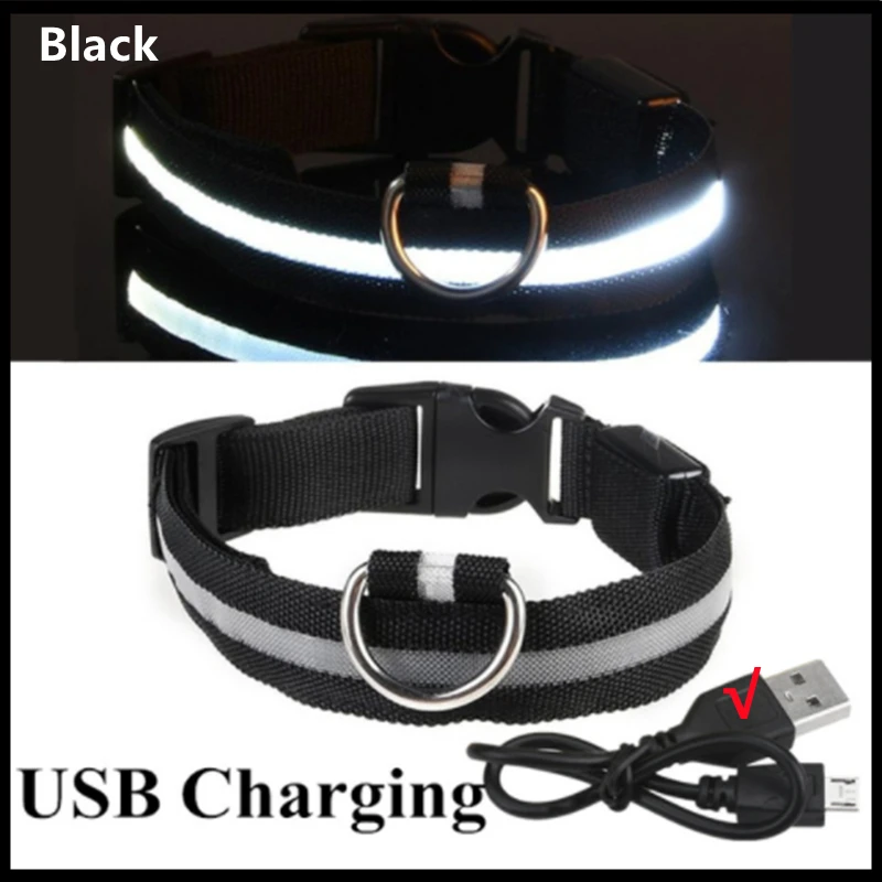 Collar de Carga Luminoso 3 Modos Perro Led Usb Gato Perros Collares Desmontables - Imagen 19 de 26