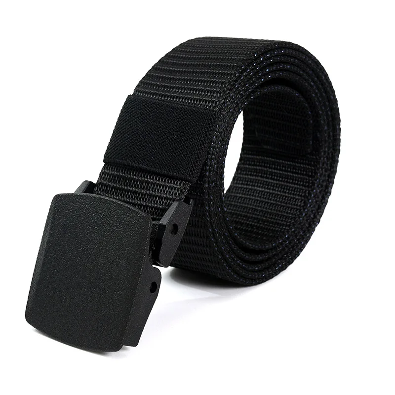 Cinturón de lona para hombre con hebilla de plástico cinturón táctico sin metal - Imagen 12 de 12