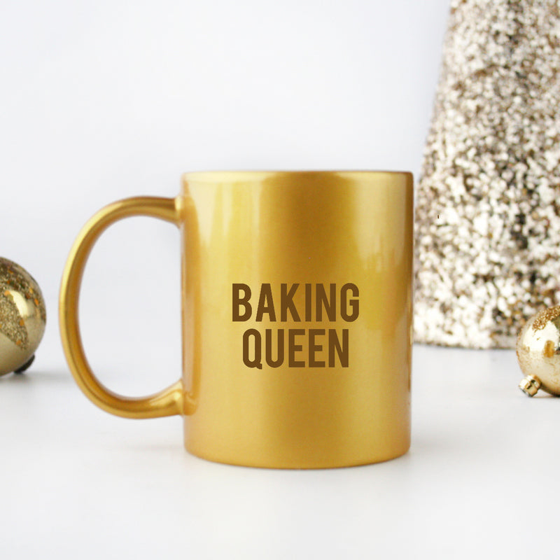 Baking Queen Gold & Silver Mug